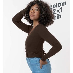 Los Angeles Apparel Wrap Crop Top